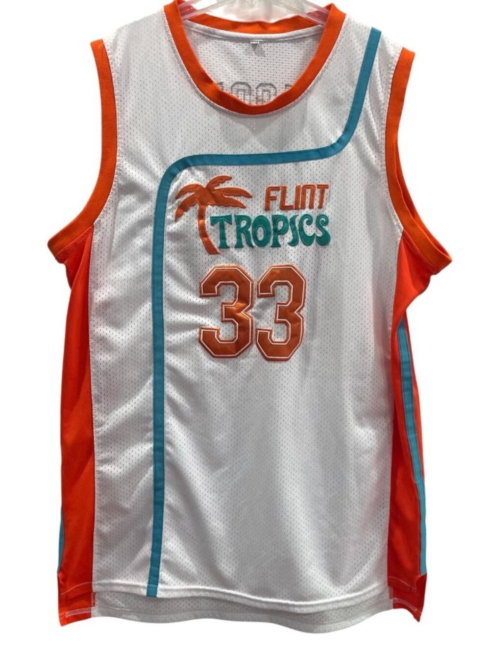 Vintage Flint Tropics Jackie Moon #33 Jersey XXXL White Basketball Blokecore